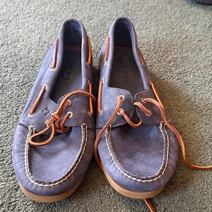 Sperry Men's Blue and Tan Boat Shoes